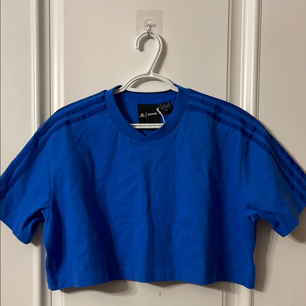 Adidas Blue Cropped T-Shirt